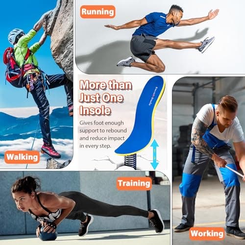 RooRuns Plantar Fasciitis Arch Support Insoles for Flat Feet