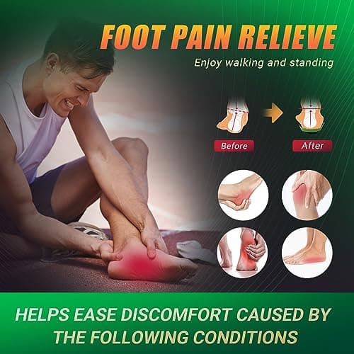 Heavy Duty PCSsole Support Insoles for Men & Women, 220+ lbs High Arch Pain Relief, Flat Feet Orthotic