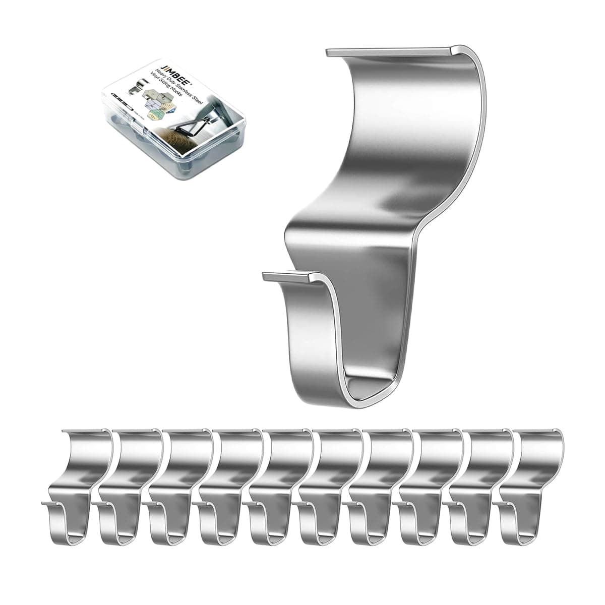 Heavy Duty Stainless Steel Vinyl Siding Hooks for Outdoor Decor (10 Pack)