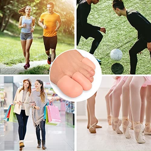 Bukihome Toe Protectors, Silicone Pain Relief for Corns and Blisters (6L+6M+4S)