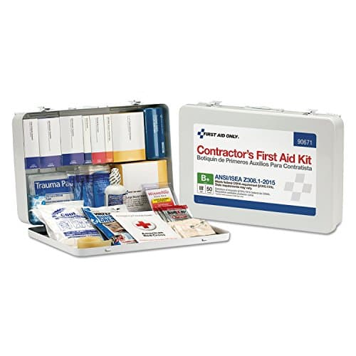 50-Person ANSI B+ Contractor First Aid Kit, Home Renovation Essential, 254 Pieces White