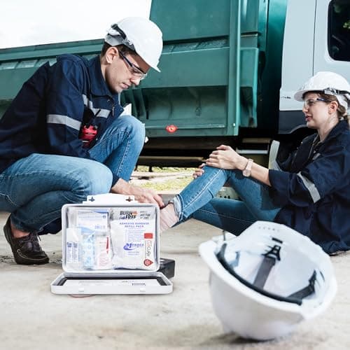 MFASCO DOT/ANSI/OSHA Compliant Vehicle First Aid Kit - 115 Pcs - Portable & Mountable - Waterproof