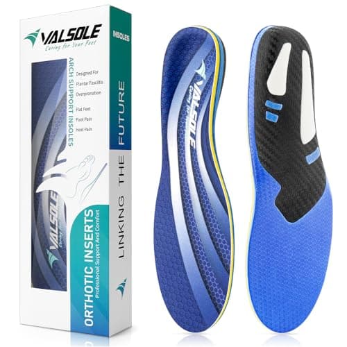 VALSOLE High Arch Support Insole, 220+ lbs, Plantar Fasciitis Pain Relief — Purple
