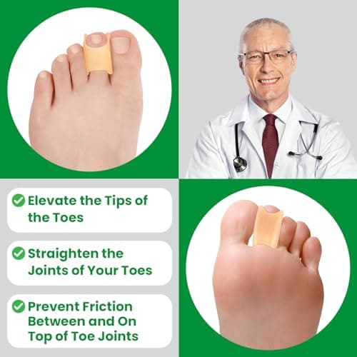 Bukihome Hammer Toe Straightener - 6-Pack Toe Splints for Men and Women
