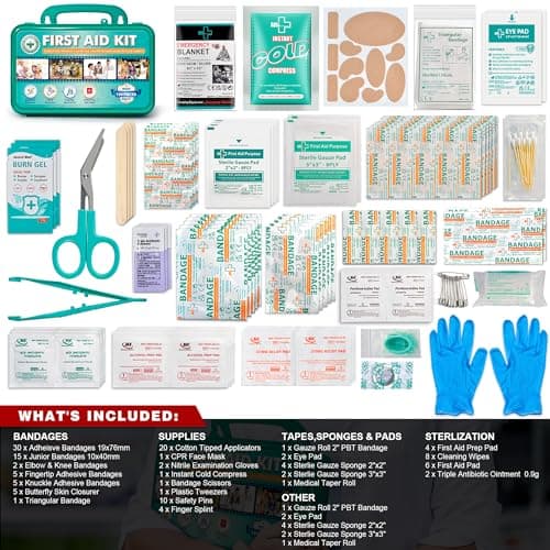 General Medi 150-Piece Hardcase First Aid Kit - Premium Supplies for Travel, Home, Office & More
