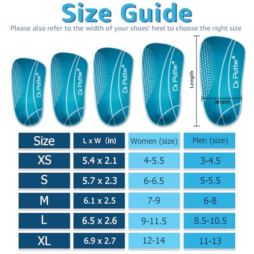High Arch Support 3/4 Orthotic Insoles for Plantar Fasciitis and Heel Pain (X-Large)