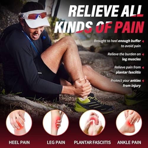 Men's Plantar Fasciitis Insoles - Arch Support & Shock Absorbing Gel for Flat Feet Relief