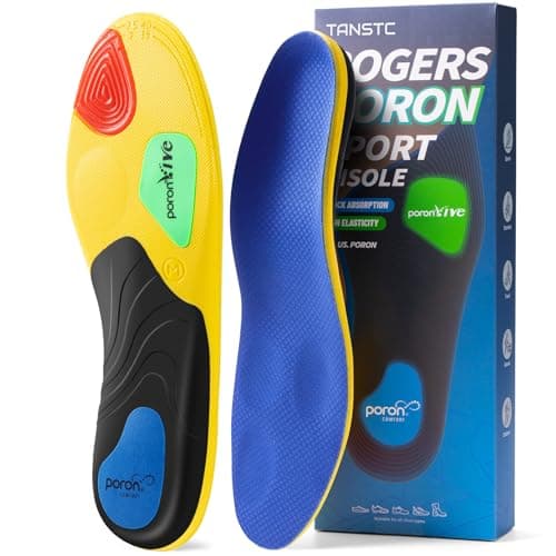 Heavy Duty Plantar Fasciitis Insoles for Men & Women - Arch Support & Foot Pain Relief L — Blue