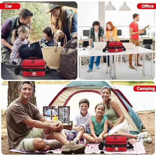 Large 420 Piece First Aid Kit for Home, Car, Travel, Outdoor Emergencies - Medical Supplies for Businesses & Home