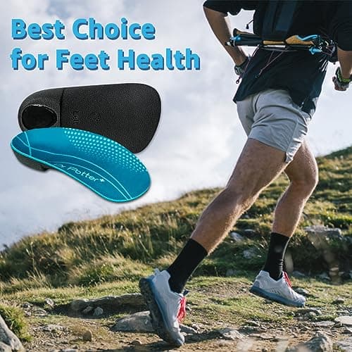 High Arch Support 3/4 Orthotic Insoles for Plantar Fasciitis and Heel Pain (X-Large)