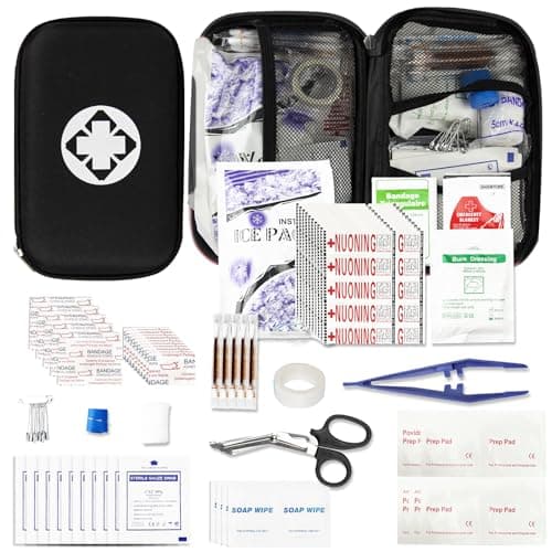 Red 300PCS Home & Hiking First Aid Kit for Emergency Gear — 274Pcs-Black