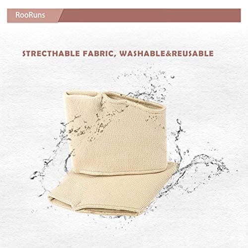 RooRuns Gel Metatarsal Pads for Pain Relief, 2Pairs (Black+Beige)