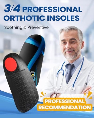 High Arch Support Insoles for Plantar Fasciitis, Flat Feet, Over-Pronation,XL