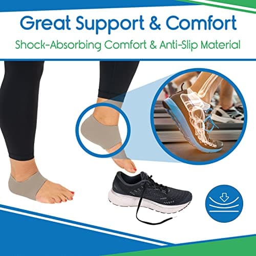 VIVEsole Heel Protectors - Plantar Fasciitis Relief for Men & Women