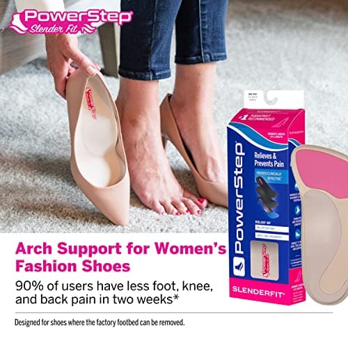 Slenderfit 3/4 Insoles for High Heels, Women's Arch Support Shoe Inserts