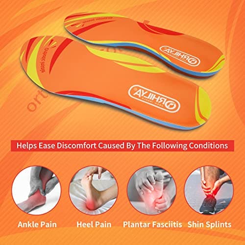 Orthopedic Gel Inserts for Flat Feet Pain Relief Men Women M