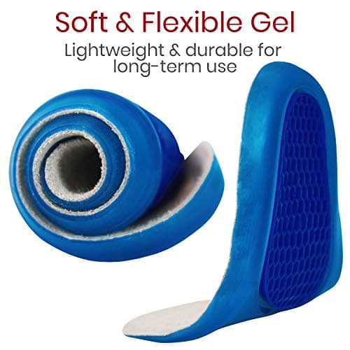 Women's & Men's Envelop Gel Insoles - 3/4 Arch Support for Flat Feet & Plantar Fasciitis Relief