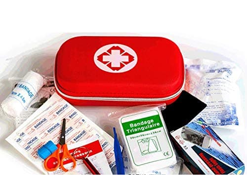 Red Case 84-Piece Water Resistant First Aid Kit for Outdoor, Home, Car & Travel