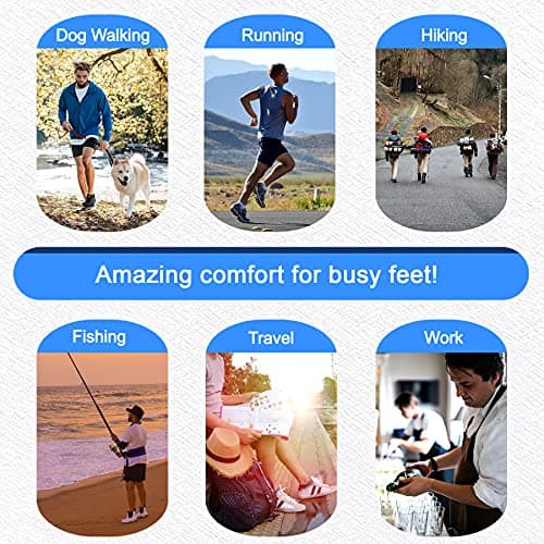 Memory Foam Shoe Insoles for Men's Work, Running & Hiking Boots, US Size 11