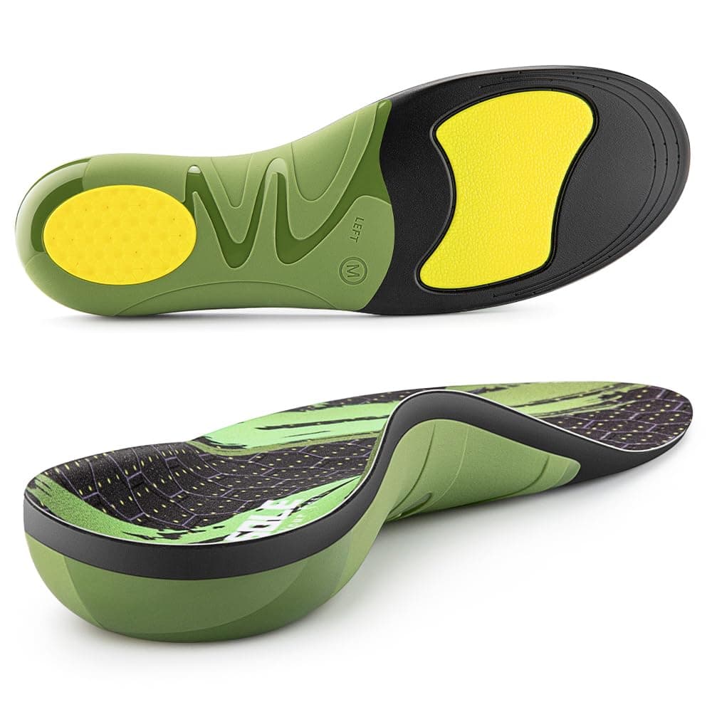 VALSOLE High Arch Support Insoles - Plantar Fasciitis, Flat Feet, Heel Pain, Heavy Duty Work Shoe Inserts