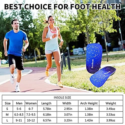 Arch Support Insoles for Overweight People, Plantar Fasciitis Relief for Women & Men