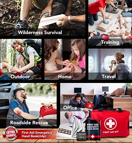 Compact Waterproof First Aid Kit for Emergencies - Home, Office, Car, Travel, Outdoor