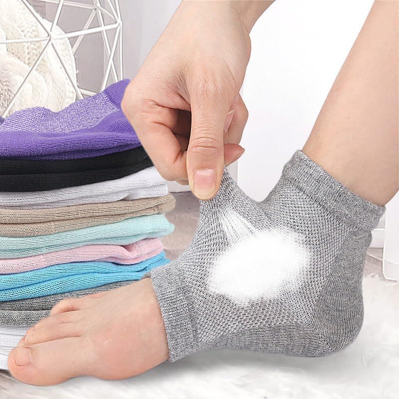 RooRuns Comfortable 2Pcs Gel Compression Sleeve for Haglund's Bump, Achilles Tendonitis & Bursitis Protection - One Size