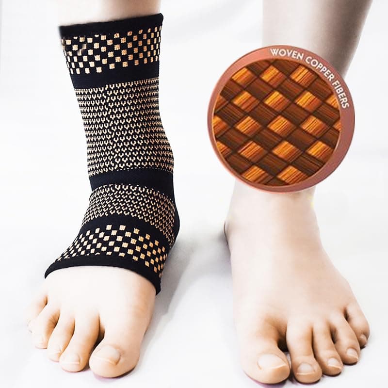 RooRuns Copper Ankle Brace for Pain Relief (XL)