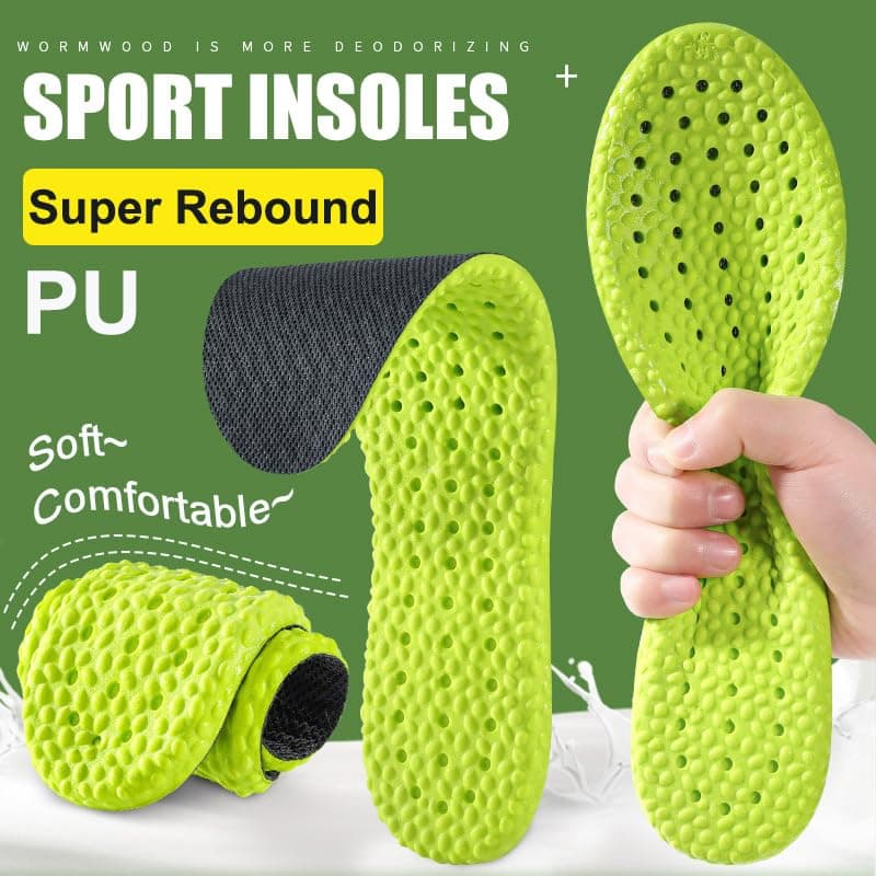Shock-Absorbing Mugwort Deodorizing Sports Insoles (43-44)