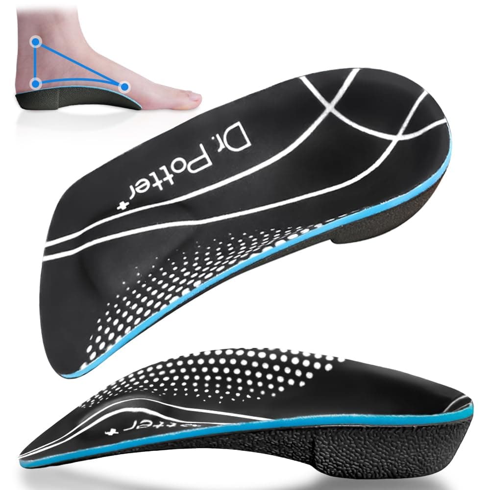 High Arch Plantar Fasciitis Insoles for Over-Pronation and Foot Pain (Medium)