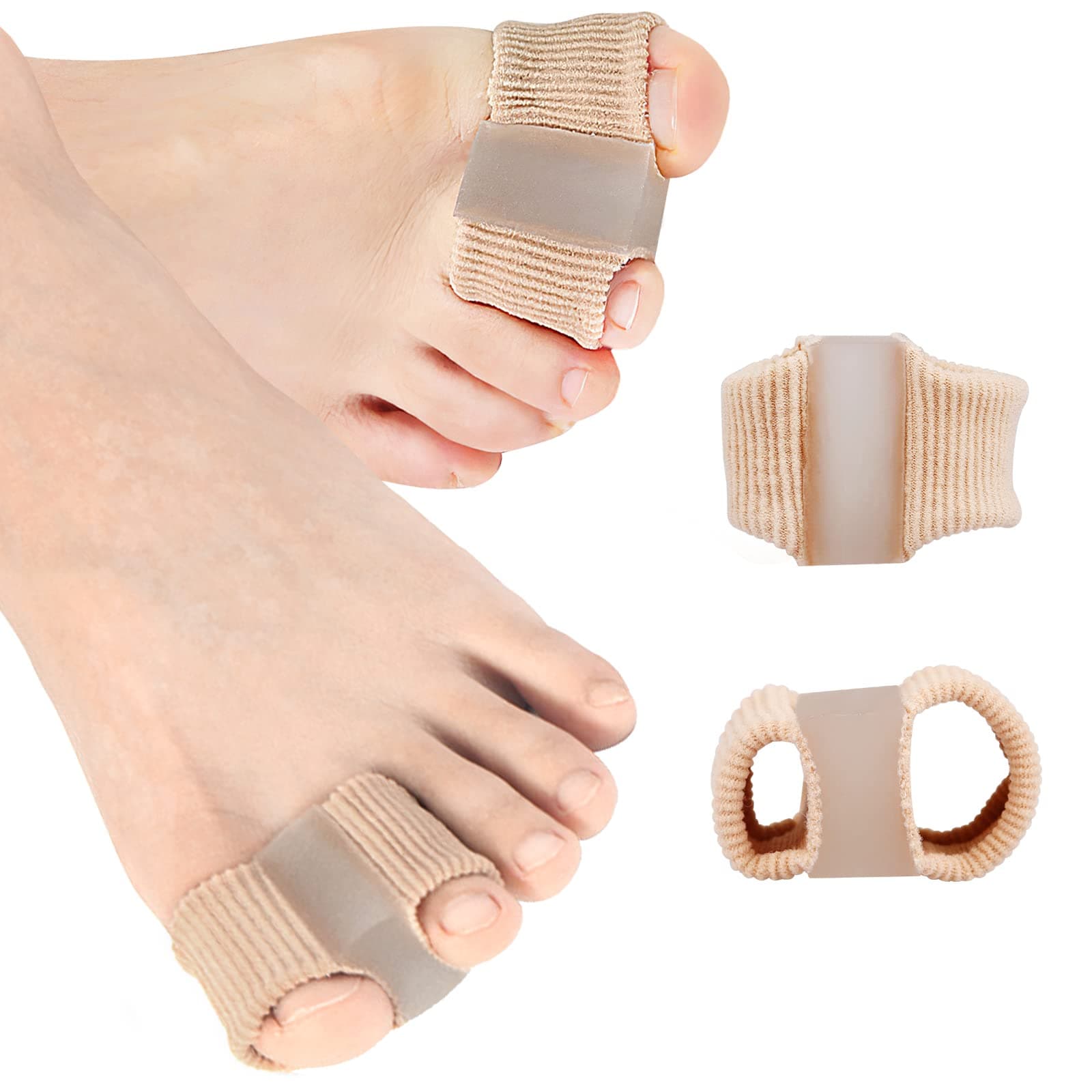 Toe Separators with 2 Loops for Bunion Pain Relief - 1 Pair