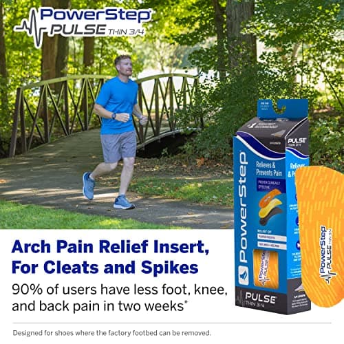 PowerStep Pulse 3/4 Orthotics - Arch Support & Pain Relief for Running Shoes - Made in USA