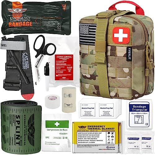 EVERLIT CAT GEN-7 Tourniquet & Splint IFAK for Critical Wounds (Camouflage)