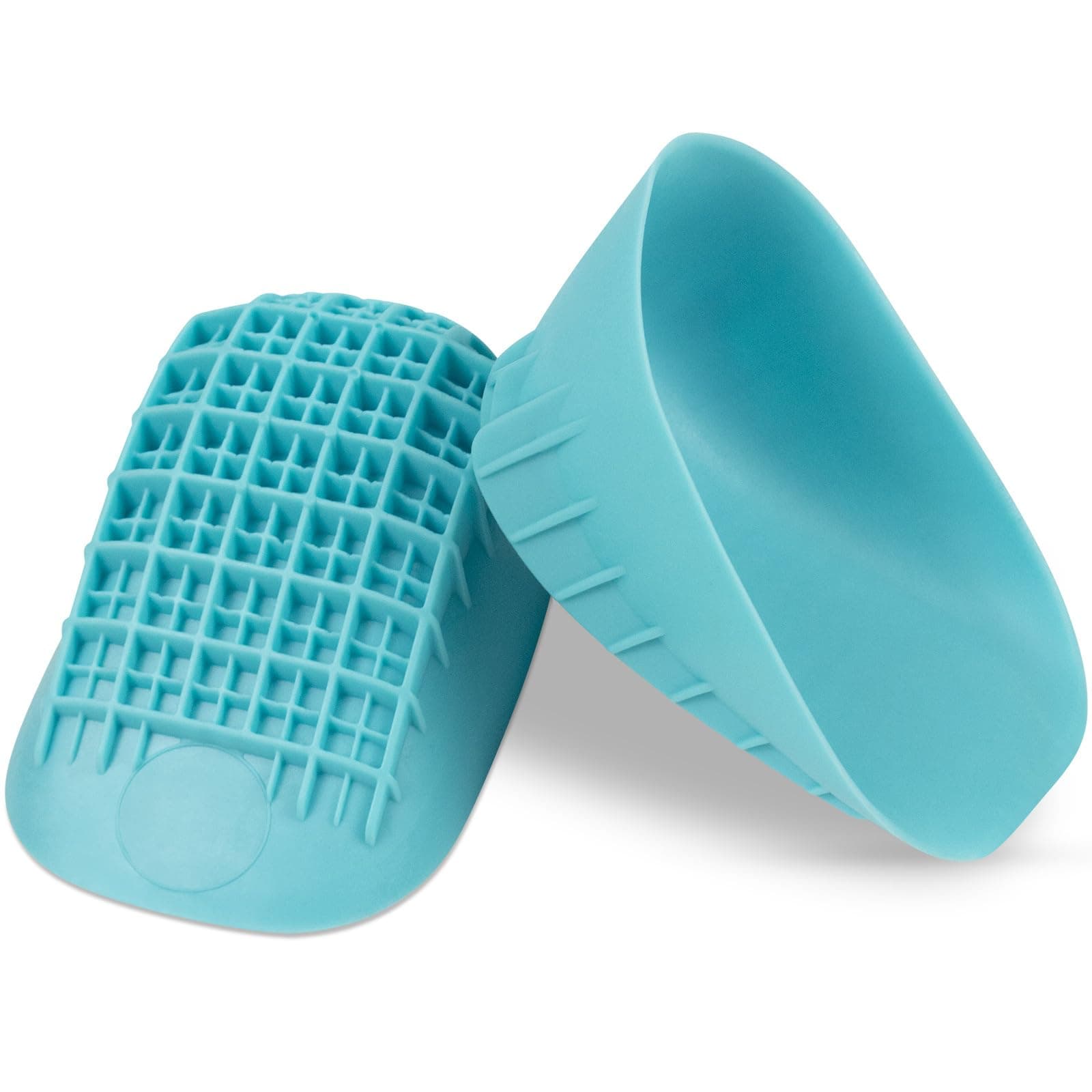 Heavy Duty Heel Cups for Heel Pain Relief & Support - Gel Cushion Inserts for Severs Disease & Plantar Fasciitis - Honey