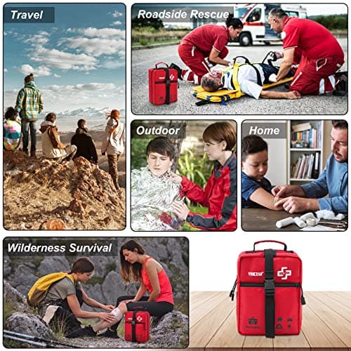 Large 400-Piece First Aid Kit for Home, Office, Car, Outdoor, Travel, Camping