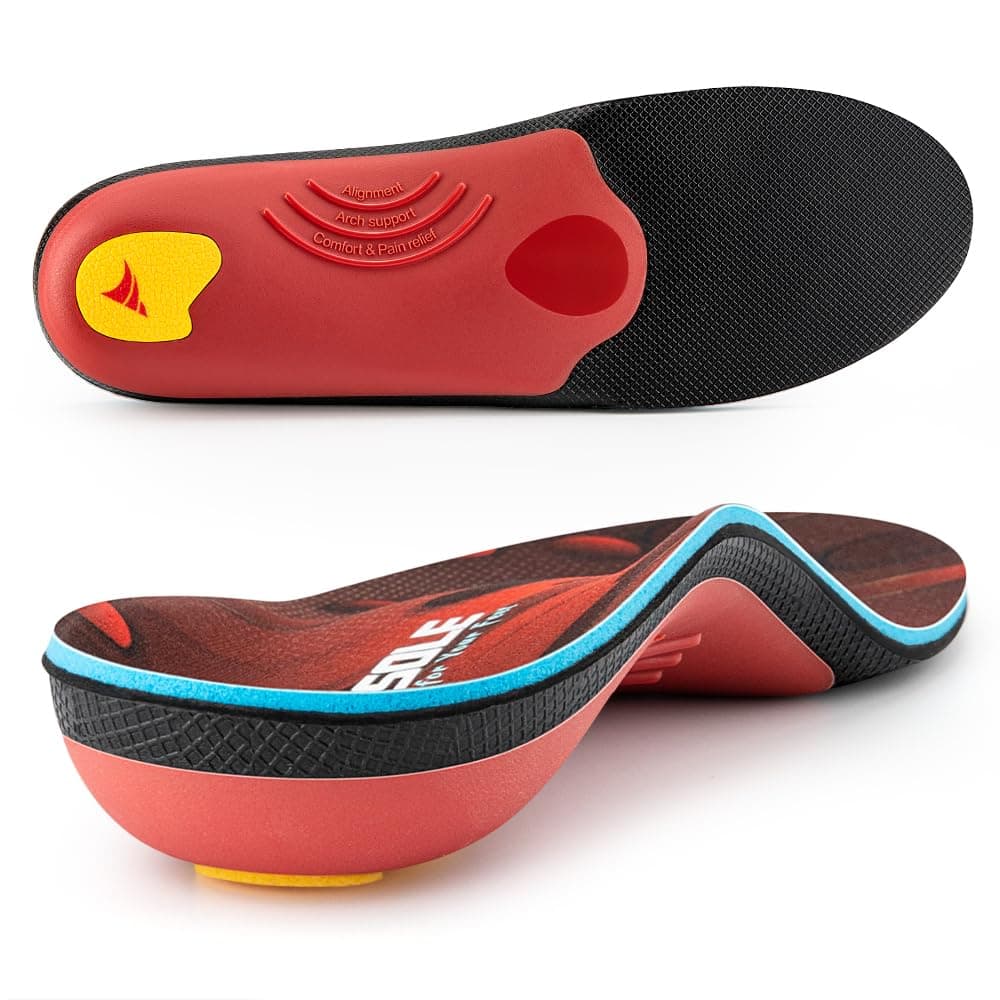 VALSOLE High Arch Support Insole, 220+ lbs, Plantar Fasciitis Pain Relief