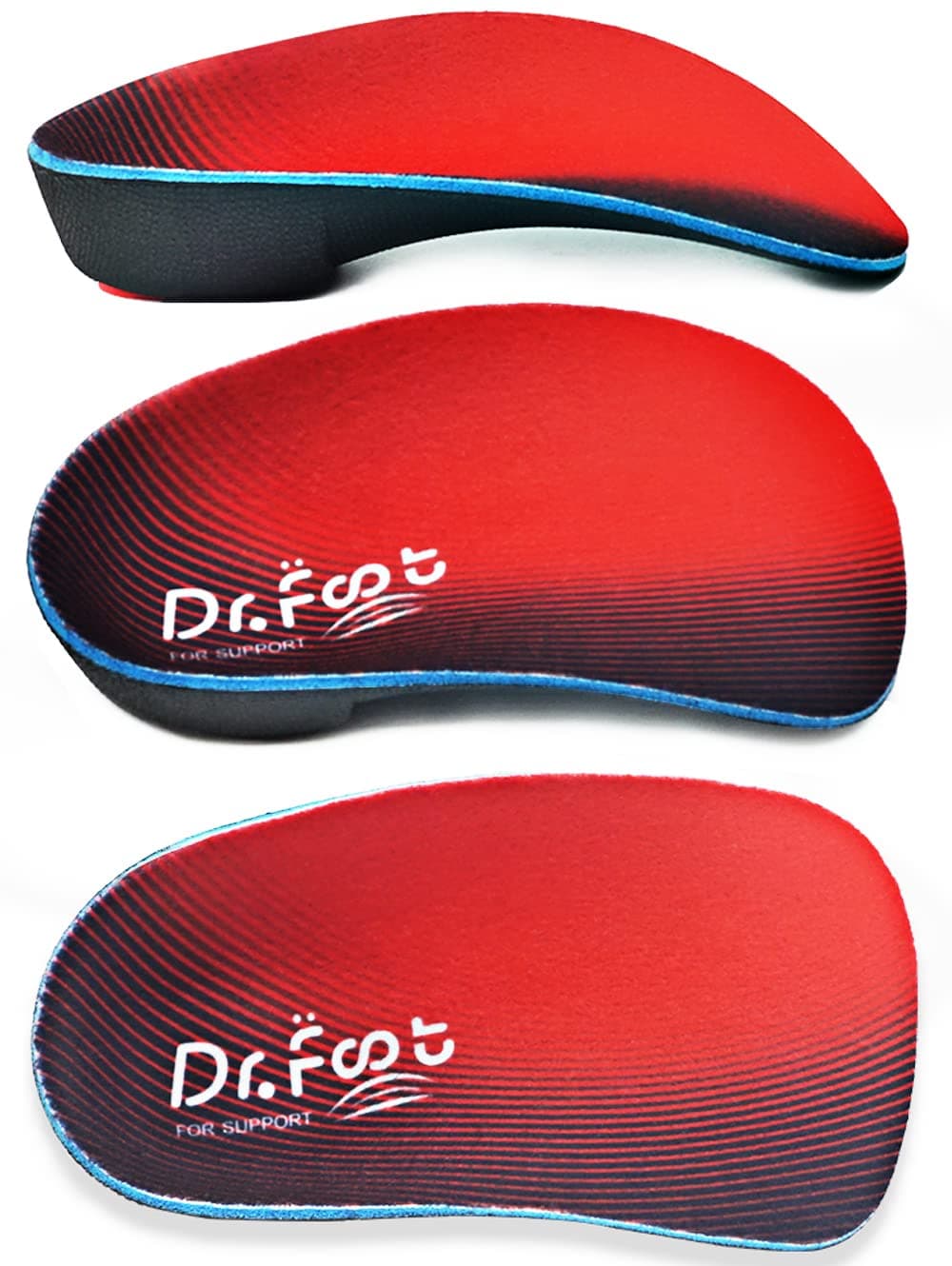 Orthotic Insoles for Flat Feet Relief - X-Small Size (Men's 3-4.5 / Women's 4-5.5)