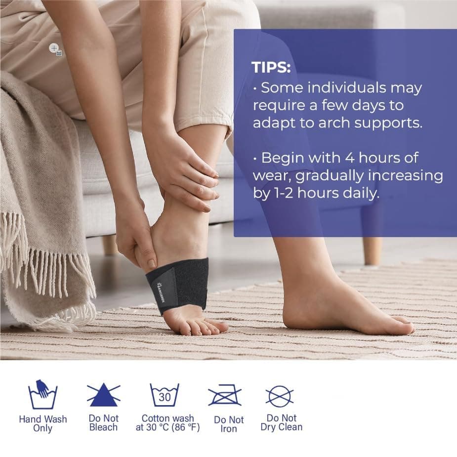 Arch Support Inserts: Flat, High Arch & Plantar Fasciitis Relief - 2 Pack