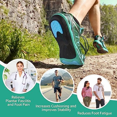 3ANGNI High Arch Support Insoles for Plantar Fasciitis Relief and Flat Feet Pain Relief