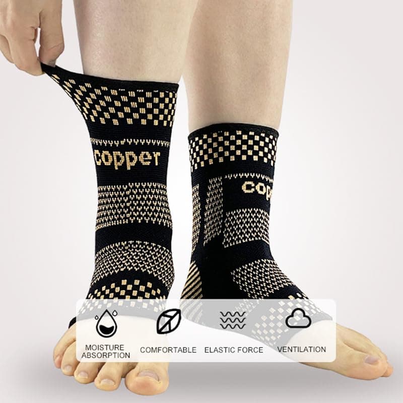 RooRuns Copper Ankle Brace for Pain Relief (XL)