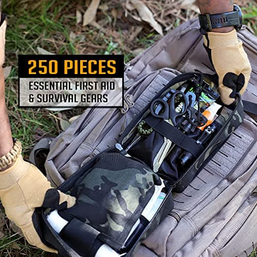 250 Piece Survival First Aid Kit for Outdoor Emergencies