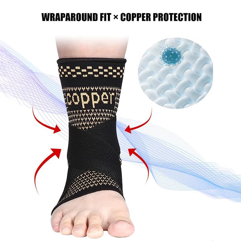 RooRuns Ankle Brace for Foot Pain, Arch Support (1 Pack)