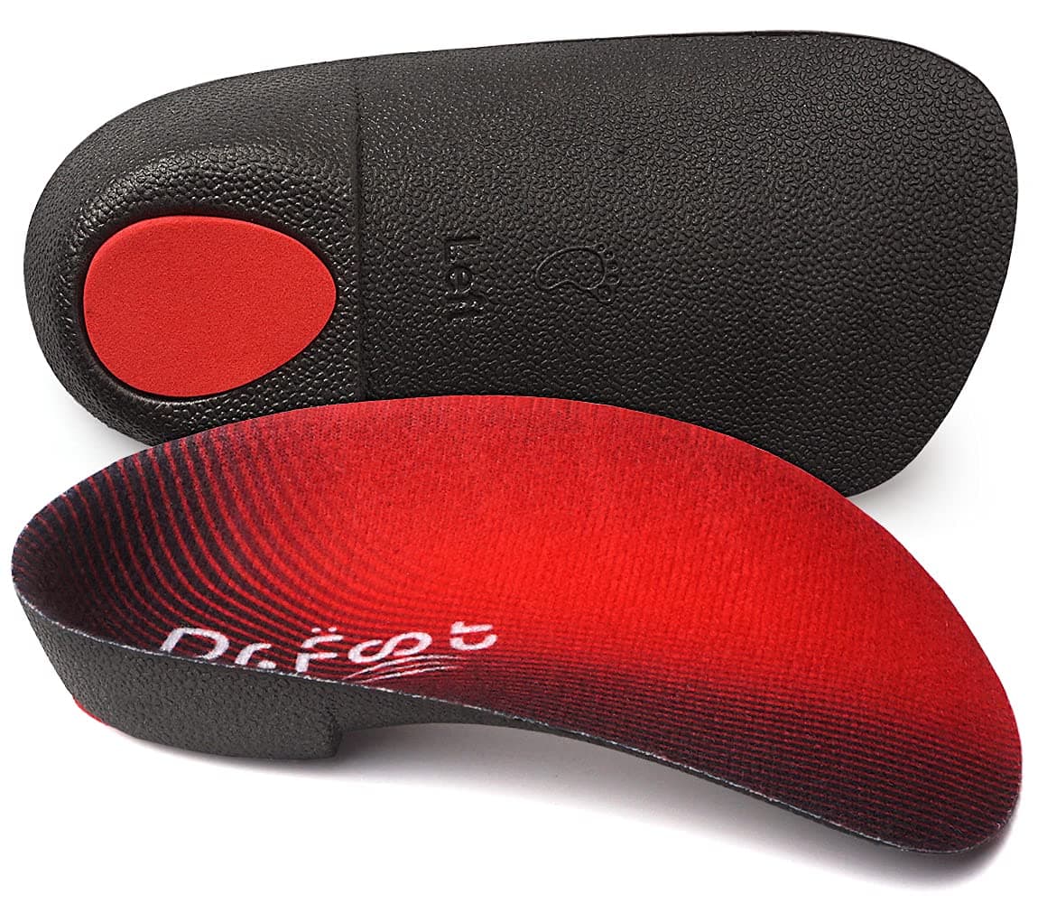Dr. Foot's 3/4 Length Orthotic Insoles for High Arch Support and Foot Pain