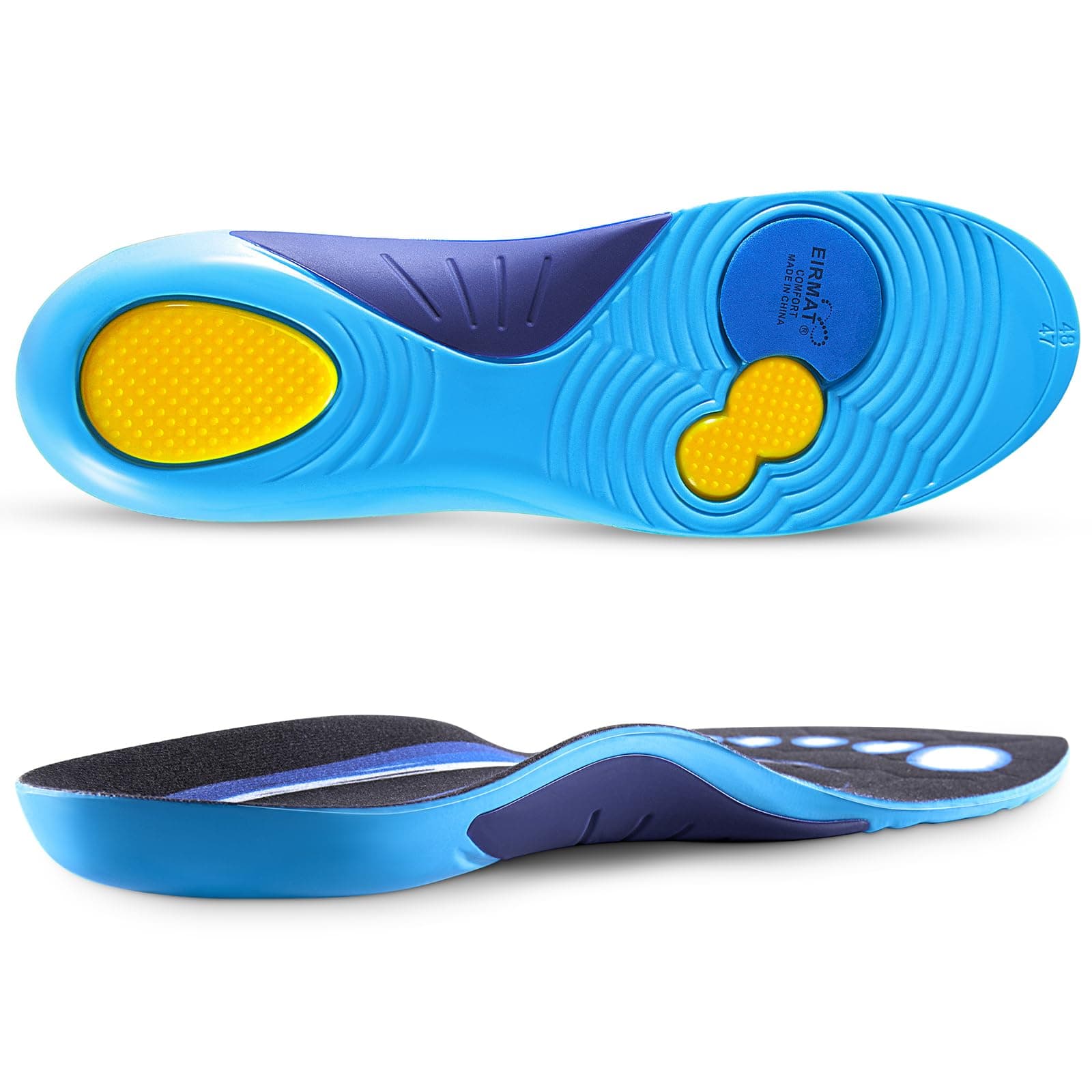 Plantar Fasciitis Insoles, Arch Support for Men & Women, Shock Absorbing Standing Comfort
