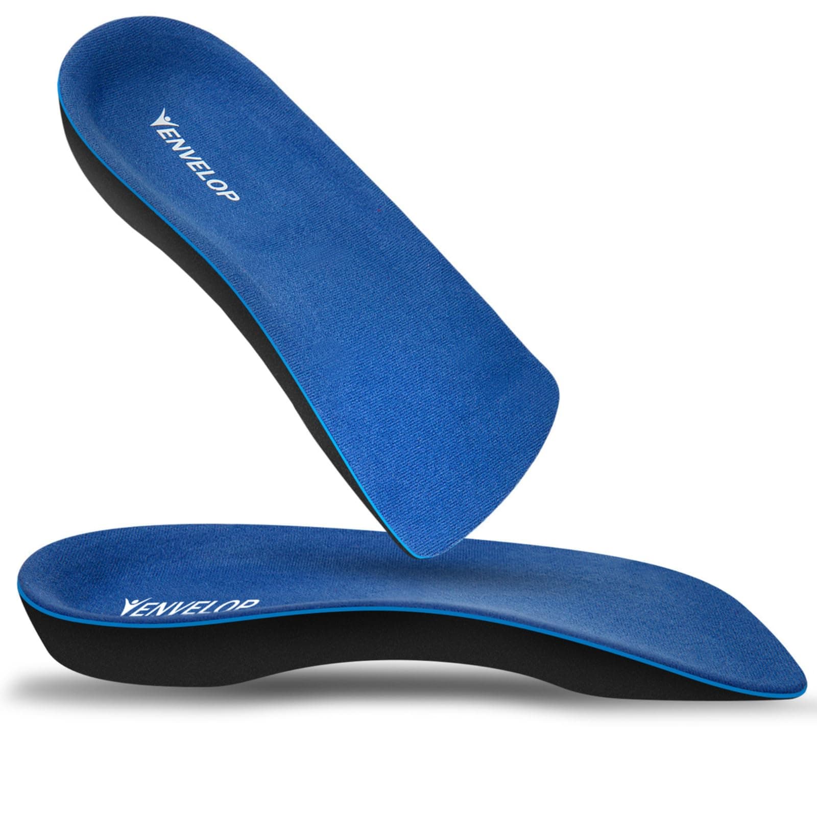 Envelop 3/4 Arch Support Inserts for Men and Women - Plantar Fasciitis, Flat Feet, Over-Pronation Relief - Running & Bas