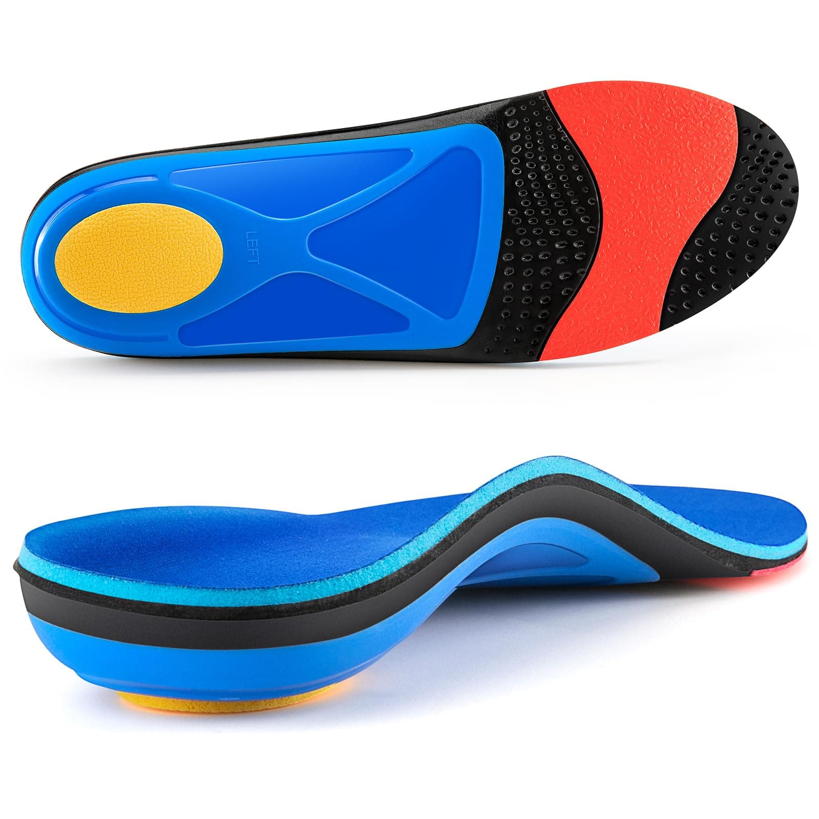 High Arch Support Insoles for Heel Pain - DACAT Plantar Fasciitis Orthotics
