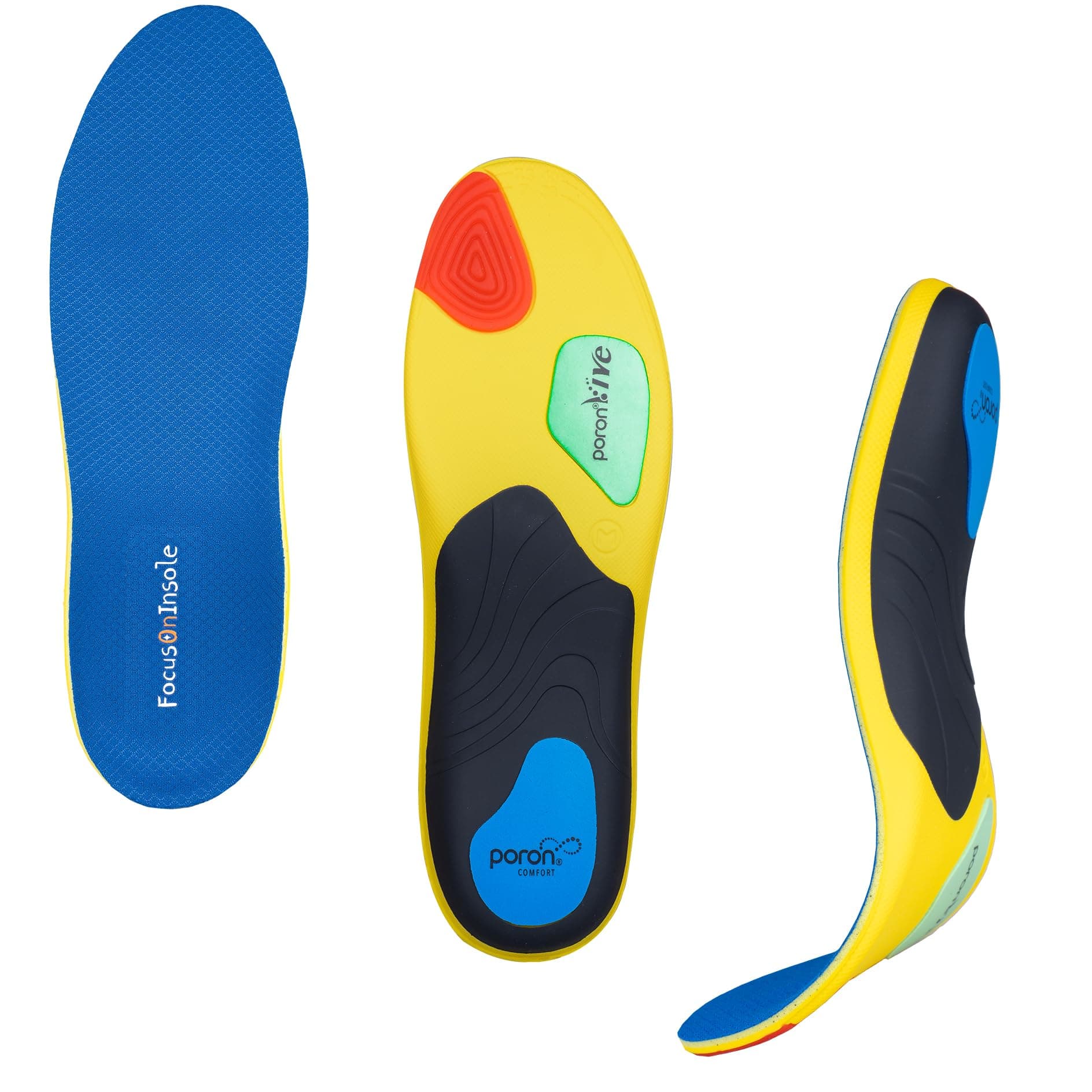 RooRuns Plantar Fasciitis Arch Support Insoles for Flat Feet