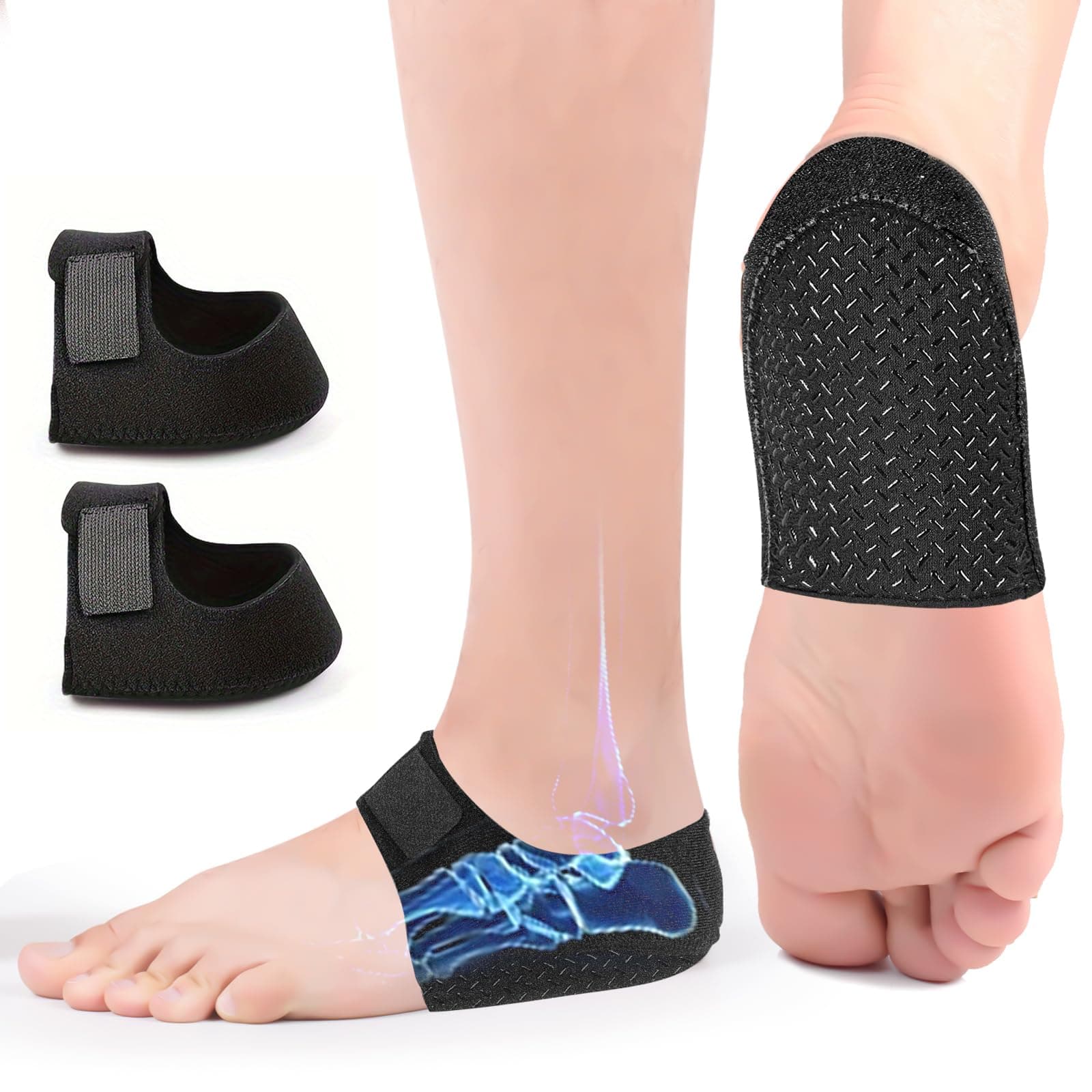 Anti-Slip Plantar Fasciitis Heel Protectors - Gel Cushion Pads (Size S)