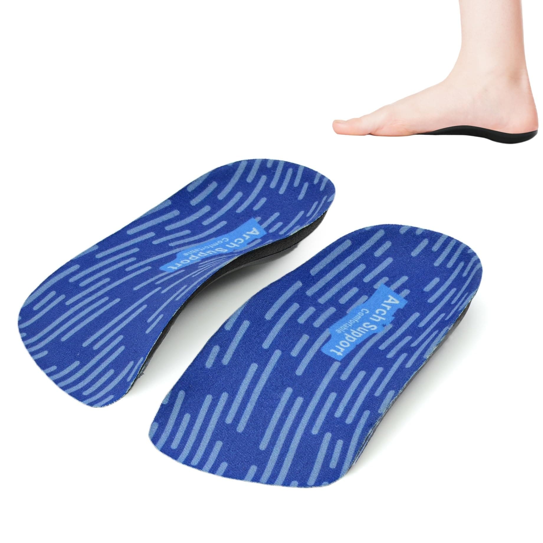 3/4 Length Orthotic Shoe Inserts for Heel & Foot Pain Relief