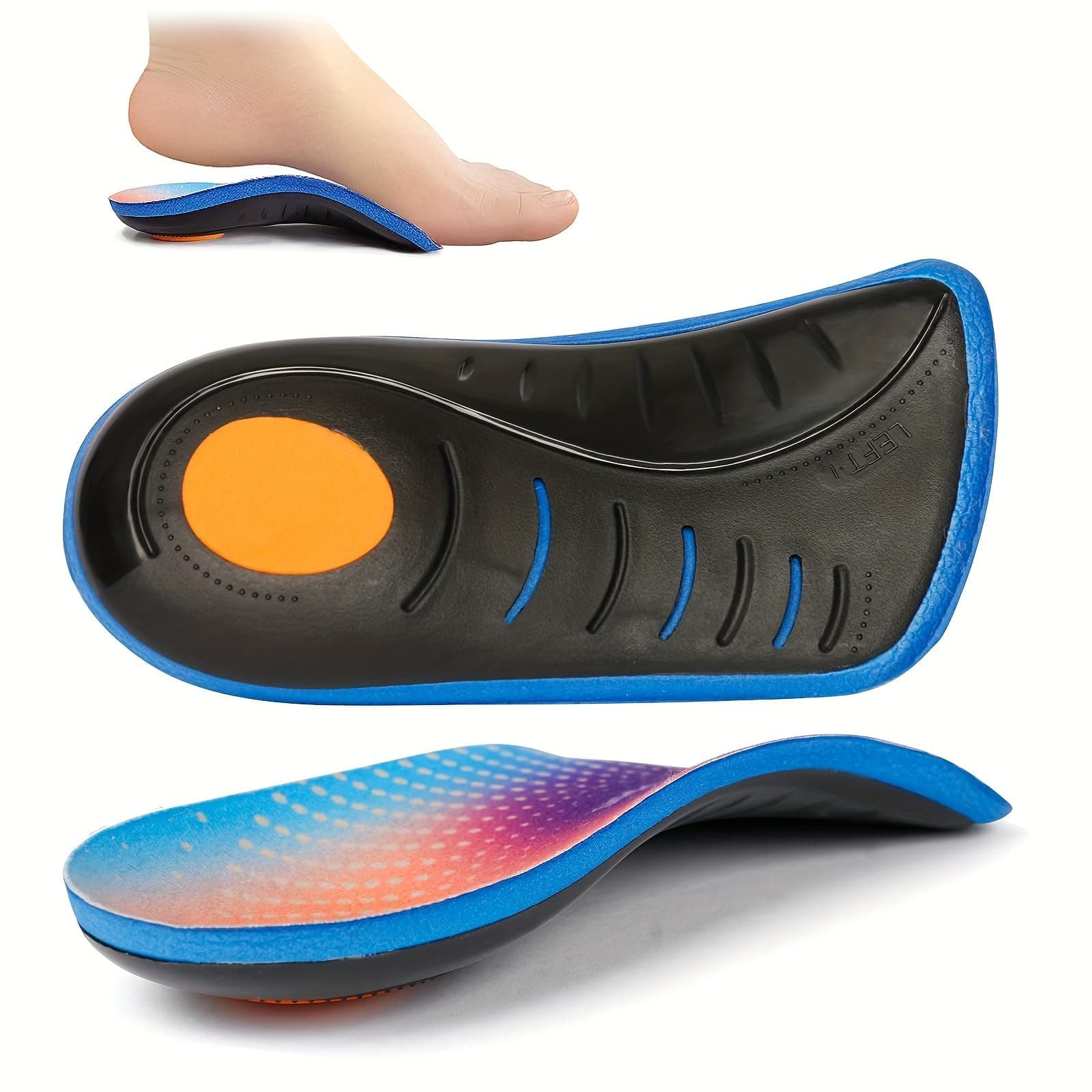 Orthotic Insoles for Plantar Fasciitis, Flat Feet, Over-Pronation, Heel Spur